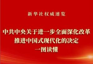 學(xué)習(xí)在線 | 《中共中央關(guān)于進(jìn)一步***深化改革、推進(jìn)中國(guó)式現(xiàn)代化的決定》一圖讀懂